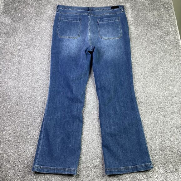 Nicole Miller SoHo Jeans Women’s 16 Blue Bootcut High Rise Medium Wash Stretch - Picture 3 of 13